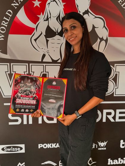 My client Devanshi proudly holding her certificate after competing. This is a testament to her commitment throughout the entire prep.