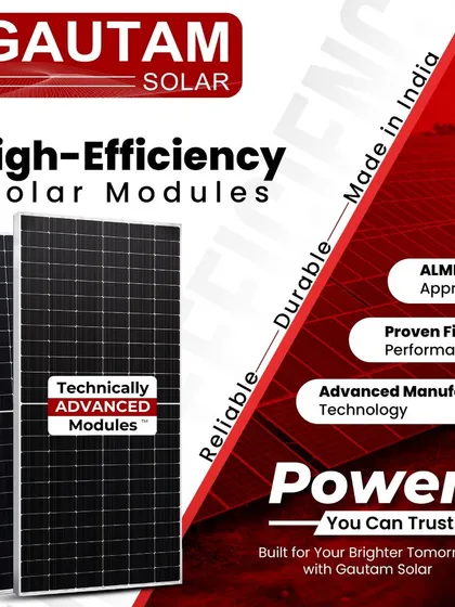 We engineer high-efficiency solar modules designed for reliable power you can trust. These technically advanced modules have proven field performance and are fully ALMM & BIS approved, making them a bankable choice for large-scale solar projects across India.