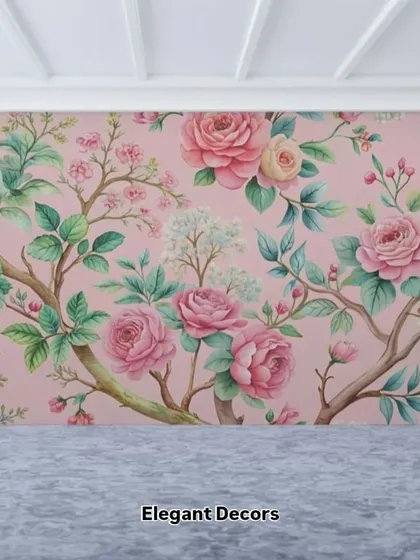 Create a vibrant and cheerful feature wall with this beautiful pink floral wallpaper. The detailed print and high quality paper make it a perfect choice for bedrooms or living areas.