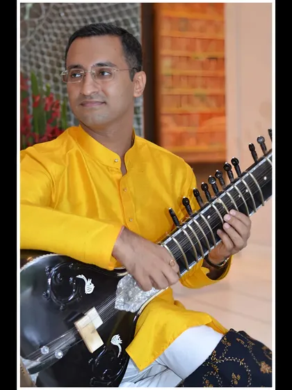 A poised and classic portrait with my sitar.