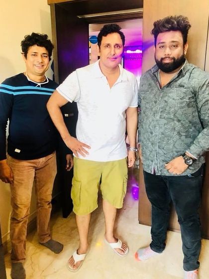 With actor Govind Namdev, another favorite celebrity.