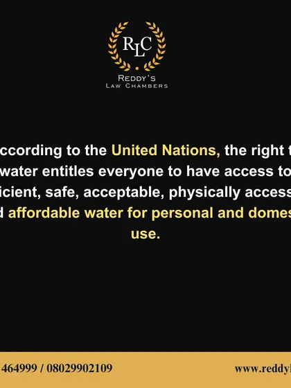 A recap of the UN's definition of the right to water.