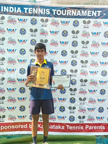 We are incredibly proud to celebrate our national champion, Jeevith Z, winner of the AITA Karnataka National Series for Boys Under 14. His victory is a result of immense hard work, discipline, and the structured junior tennis training program we provide.