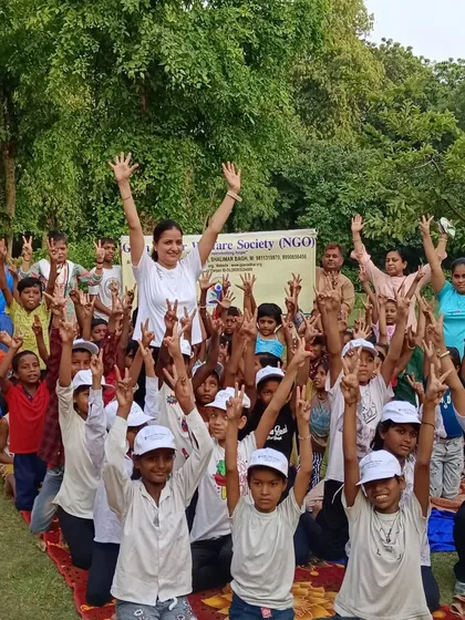 What a wonderful day celebrating International Yoga Day with the children from the Gyan Adhar NGO. Seeing so many happy faces filled with energy and peace reminds me why I do what I do. Har Har Mahadev.
