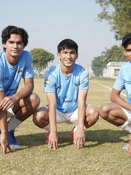 Cheers to all the friendships created over football. Three of our U-19 boys sharing a moment at our home ground.