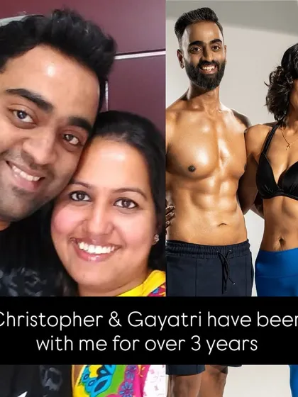 This is what happens when you decide to do it together. Christopher and Gayatri have been with me for over three years, transforming not just their bodies but their entire lifestyle. They are proof that fitness can be a journey you share, making you stronger as individuals and as a team.