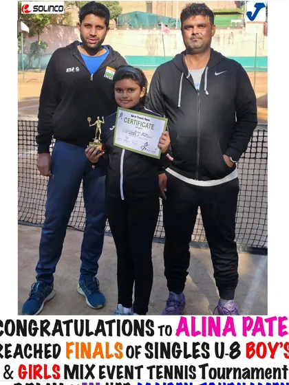 Congratulations to Alina Patel for reaching the finals of the singles U-8 mixed-gender event.