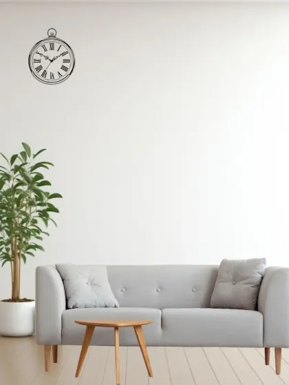 The first step is adding a single element, like a clock, to establish a focal point and add a touch of personality.