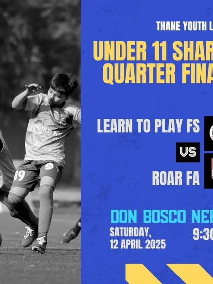 Quarterfinal matchday announcement for our U11 Sharks against Roar FA in the TFA Blue Cubs league.