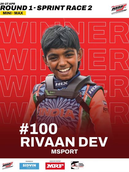 Rivaan Dev is the winner in the Mini category for Round 1 of the Meritus Cup.