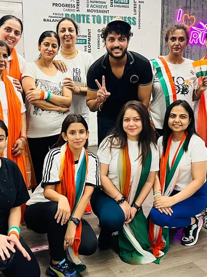 Another group from our Independence Day event, proudly wearing the tricolor.