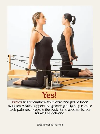 For all our moms-to-be, we offer specialized prenatal Pilates. This shot shows how we focus on strengthening your core and pelvic floor to support your growing belly and prepare your body for a smoother delivery.