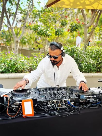 A daytime pool party setup. I believe in having a good time, and my job is to make sure your mind is free to enjoy the music and the moment.
