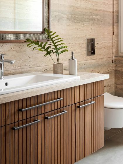 Aakriti Saraf Design - Full-Service Residential Interior Design Modern Bathroom Sanctuaries photo 16