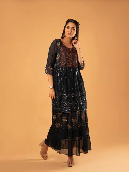 A fun, playful pose that adds personality to the lookbook.