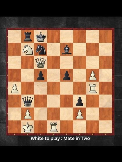 A checkmate puzzle to test your skills. White has a forced mate in two moves.