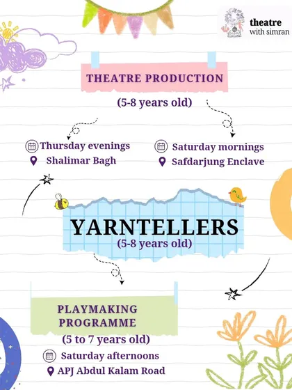 An overview of our "Yarntellers" programs for ages 5-8, including a full theatre production and a playmaking program.