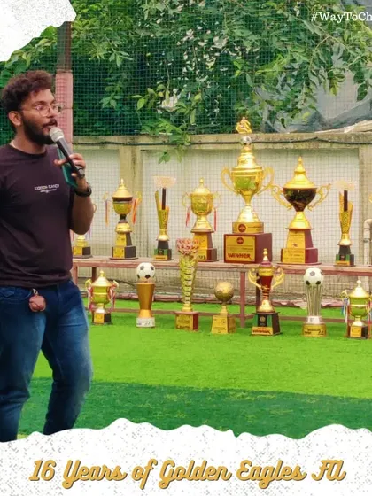 Our founder, Sujit Amin, speaking at our 16th-anniversary celebration. His passion and vision have been the driving force behind Golden Eagles for over a decade.