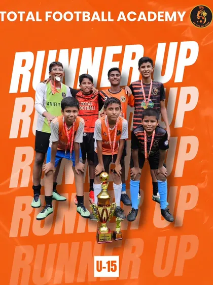 Our U15 boys team, proud runners-up at the CFCI Monsoon Cup.