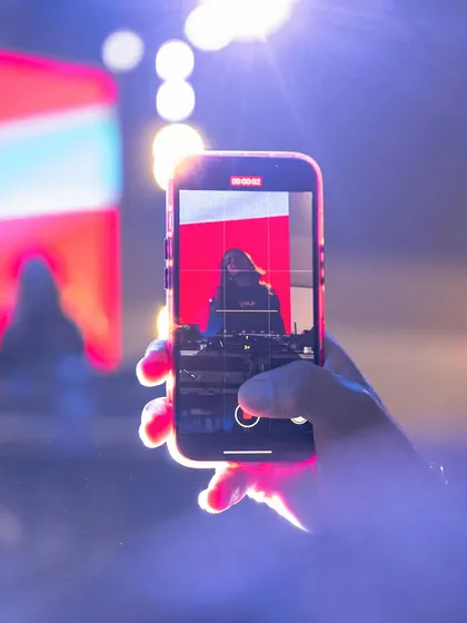 A cool shot of a fan capturing my set on their phone. I love seeing the show through your eyes.