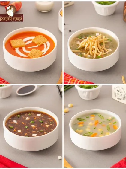 Soup or shorba? Whatever you call it, our soups are super delicious. Choose from tomato, manchow, sweet corn, and more.