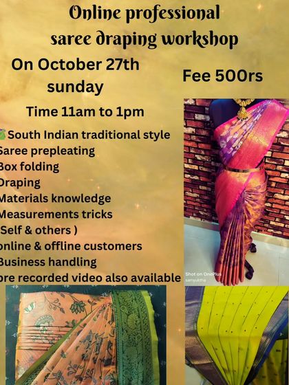 A flyer for a Sunday workshop in October, showing the regular schedule of my classes.