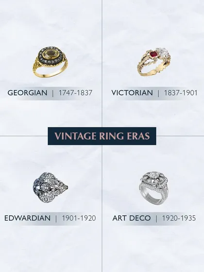 From the romance of the Victorian age to the bold glamour of Art Deco, each vintage ring carries the beauty of its time. I celebrate these eras by crafting custom pieces that carry history while reflecting your unique story.