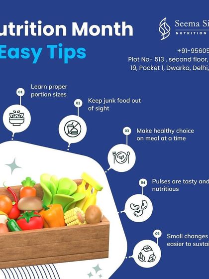 During Nutrition Month, here are 6 easy tips for a healthier you. Learn proper portion sizes, keep junk food out of sight, make one healthy choice at a time, and remember that small, sustainable changes are the easiest to maintain.
