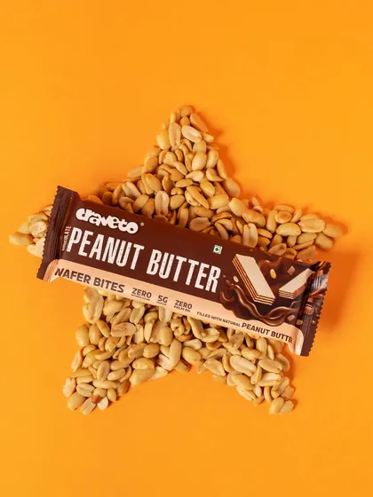 Creative concepting is key to making a product memorable. For this peanut butter wafer bar, I used the core ingredient to create a fun, star-shaped composition that is both simple and visually striking.