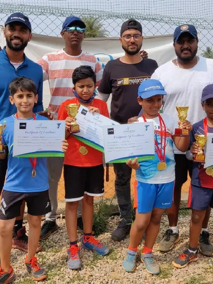 This is what hard work looks like. We are incredibly proud of our young champions from the Red and Orange Ball Tournament, seen here with their coaches, trophies, and certificates of achievement.