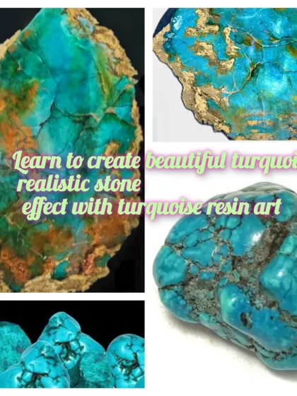 In this workshop, you will learn to create a realistic turquoise stone effect using resin. This is a great technique for making unique jewellery and decor items.