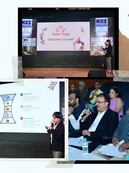 Presenting the vision and strategy of Asan Yoga at the Bizz Masters event. My goal has always been to create an authentic and impactful wellness brand, and I am thankful for the platform to share that journey.
