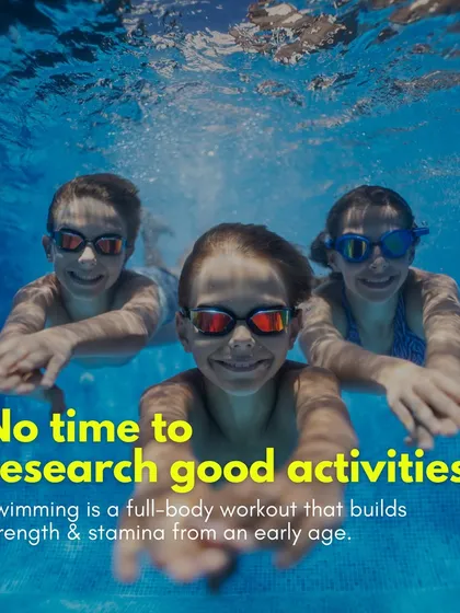Stop searching for the perfect kids' activity. Swimming is a foundational skill that builds physical strength, stamina, and coordination from a very early age, setting your child up for a healthy life.