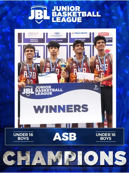The thrill of victory for the Under 16 Boys champions at the Junior Basketball League. I organize youth championships that provide a platform for school academies and young players to compete for grand prizes and gain valuable tournament experience.