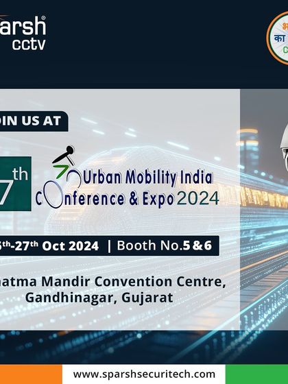 An invitation to the 17th Urban Mobility India Conference & Expo 2024 in Gandhinagar, where I will be showcasing the latest in CCTV technology.