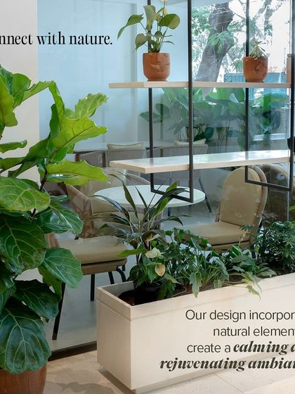 Connect with nature. Our design incorporates natural elements like indoor plants to create a calming and rejuvenating ambiance.