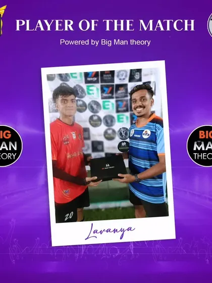 Lavanya, another Player of the Match recipient.