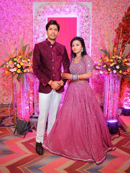 A couple portrait from a ring ceremony, captured with my Canon R6 and 85mm lens for a beautiful compressed background.