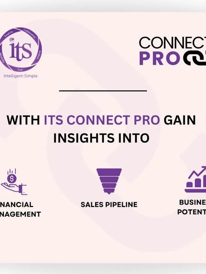 ITS Connect PRO provides direct insights into financial management, the sales pipeline, and overall business potential. This graphic highlights the key benefits our custom-built CRM offers to integrators and dealers.