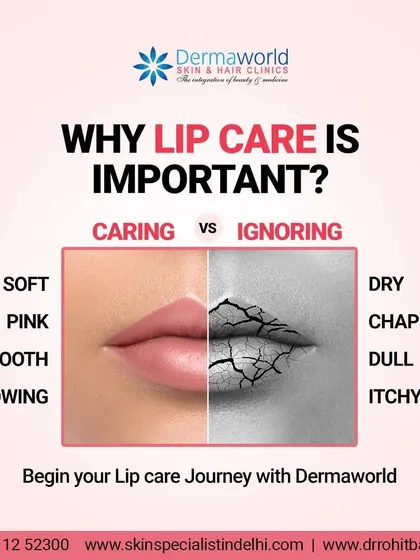 Lip care is about health, not just appearance. Neglecting your lips can lead to dryness, chapping, and discomfort, while proper care keeps them soft and smooth. I can also help with concerns like lip pigmentation or fine lines around the mouth.