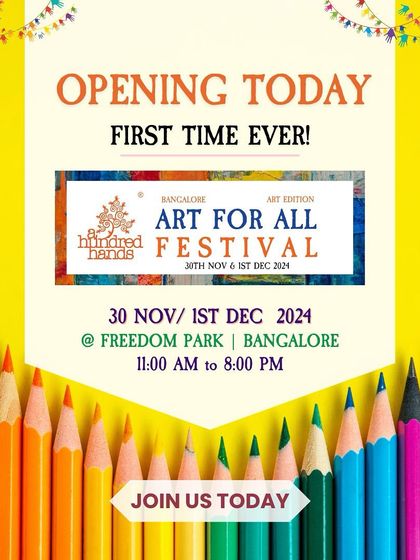 The Art for All Festival is open! Our poster invites art lovers to Freedom Park for our first-ever contemporary art show.