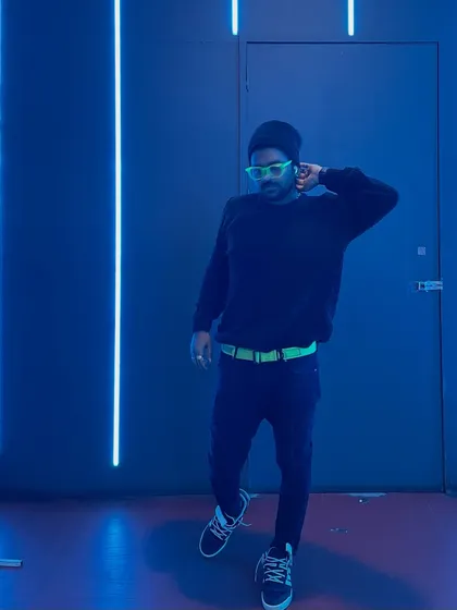 Another shot from the neon series, showing off a different pose and my personal style.