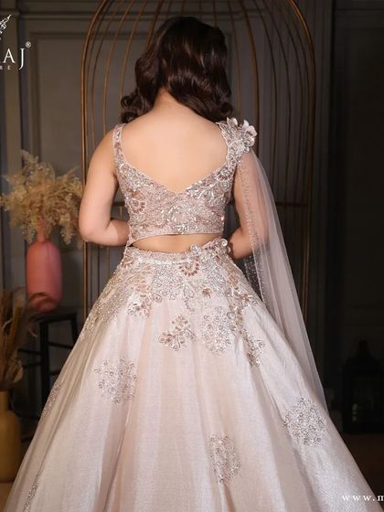 Meraj Couture - Luxury Occasion Wear Ethereal Lehengas: Pastels & Ivories photo 50