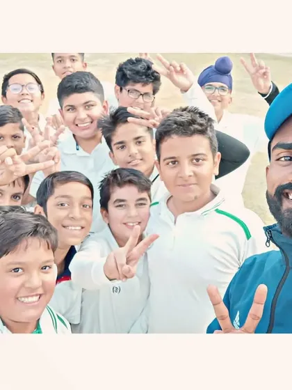 Victory signs from our happy junior cricketers. We celebrate every small success on our journey to becoming better players.