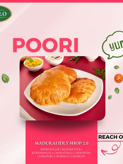 Puffed to perfection, our pooris are a delightful breakfast option.