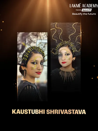 The winner of my #MySignatureLook2025 contest, Kaustubhi Shrivastava, with her intricate and artistic creation. This is the kind of standout work I encourage.