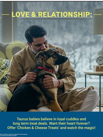 Our Paw-scopes reveal that Taurus babies are all about loyal cuddles and long-term treat deals. Win their heart with our Chicken & Cheese Treats.