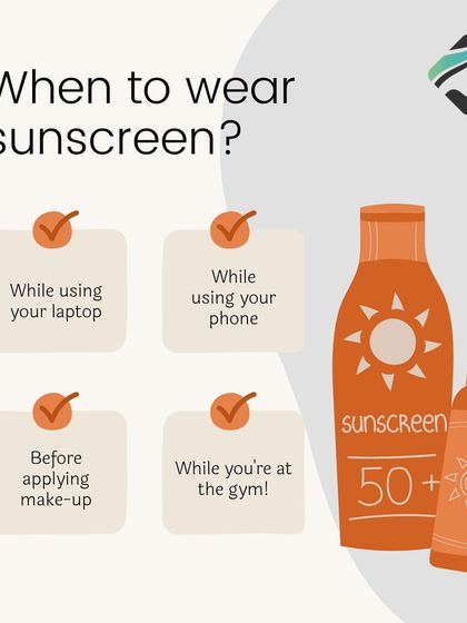 When should you wear sunscreen? The answer is always. It's important to protect your skin from UV rays and blue light from screens, even when indoors or at the gym.