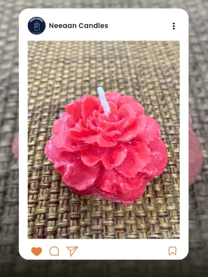 Delicately carved and sweetly scented, our single red rose candle is where craftsmanship meets charm.