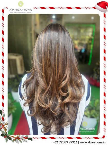 Perfectly placed highlights create dimension, shine, and a flawless finish. This classic look is tailored to enhance the client's natural hair color.